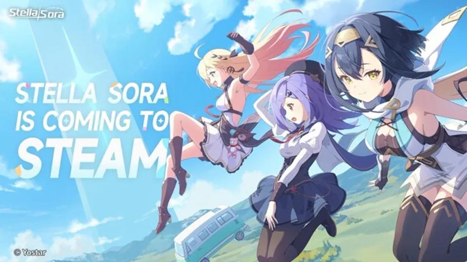 Stella Sora official Steam promotional cover announcing the game is coming to Steam.